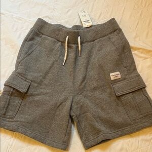 Abercrombie & Fitch Gray Cargo Drawstring Shorts